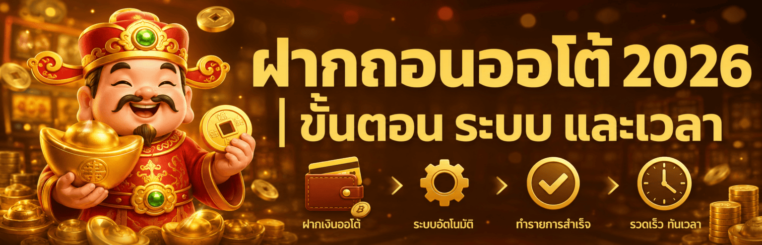 ฝากถอนออโต้ 2026 ขั้นตอน ระบบ และเวลา ปก
