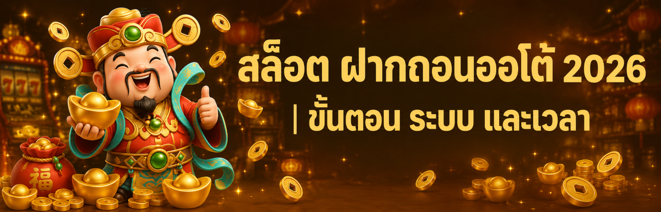 สล็อต ฝากถอนออโต้ 2026 ขั้นตอน ระบบ และเวลา ปก